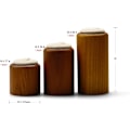 Miniatyrbillede 3 af 6: Pakke med 3 massive træring-displaystativer - Elegant ringopbevaringsdisplayholder til soveværelse, butikker og smykkeudstilling