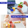 Miniatyrbilde 2 av 7: 10 stk. salatdressingbeholdere til å ta med, 120 ml sausbøtter med lokk, 4 oz salatdressingkrukker, snacksausematfrukt yoghurt oppbevaringsbeholdere