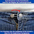 Miniatyrbild 3 av 5: Set med 8 bältesförlängare, knappförlängare, elastiska knappförlängare