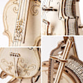 Miniatyrbild 3 av 4: Barnens trä hantverk byggsatser 3d träpussel leksak Diy Cello modell satser att bygga hjärngympa leksaker för flickor