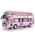 London Dubbeldäckare Turistbuss Modell Buss Modell Barnleksaksbil Rosa Pink