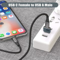 Miniatyrbild 3 av 5: Usb till Usb C-adapter 2-pack, usb C-hona till A-hane laddare typ C-omvandlare för Apple Watch Ultra Iwatch 7 8 Se, iphone 14 13 12 11 Plus Pro Max Mini, a
