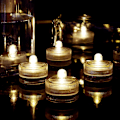 Miniatyrbillede 1 af 5: Nedsænkelige LED-lys, te-lys, mini-nedsænkelige LED-lys, vandtætte undervands-LED-lys til bryllup, hjem, vase, festivaldekoration, 26 stk.