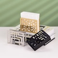 Miniatyrbillede 8 af 10: Servietholder i rustfrit stål - Vertikal servietholder gold style 2-style 2