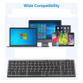 Miniatyrbilde 3 av 5: Foldbar, USB-oppladbar trådløst tastatur for iOS, Android, Windows PC bærbar smarttelefon - svart