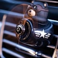 Pikkukuva 6 / 7: Auton raikastin, Pilot Bear -auton diffuusori pyörivällä potkurivalvimella, ilmanraikastin, aromaterapia, koristeet, auton lisävarusteet Cool Black