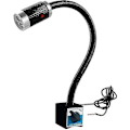 Miniatyrbillede 1 af 5: Justerbar LED-arbejdslampe i aluminiumlegering med magnetfod, LED-maskinarbejdslampe 360 roterbar med afbryder, til CNC-værktøjsmaskine, 9w 220v - - - -