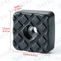 Miniatyrbilde 3 av 5: 12 stk sklisikre gummiføtter for hagemøbler stoler, gulvbeskyttelsespute Black 22MM*22MM