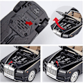 Miniatyrbilde 2 av 3: 1/24 Rolls-Royce Phantom Modellbil - Sinkstøpt lekebil med lyd og lys, perfekt gave til barn
