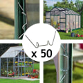 Miniatyrbilde 3 av 5: 50 stk rustfrie drivhusklips i rustfritt stål for glassramme