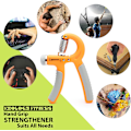 Miniatyrbillede 6 af 6: 5-60 kg grebstyrketræner - Justerbar håndgrebsstyrketræner med rustfrit stålfjeder til stærke håndled, fingre, underarm, hænder Orange
