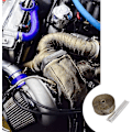 Miniatyrbillede 2 af 3: 50mm Titanium Magma Keramisk Termisk Isoleringstape 10m + 8 stk. Fasteners