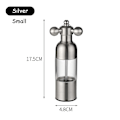 Pikkukuva 2 / 5: Mustapippurimylly Suola Pippurimylly Maustemylly Keittiön luovat vempaimet Pippuri- ja suolamylly Hionta 2024 HOTC5 Silver 17.5cm