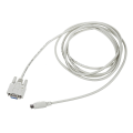 Miniatyrbild 3 av 4: DB 9-stifts till 8P Mini Din RS232 Nedladdningskabel Vit 3M för PLC DVP-serie - DCPCAB215