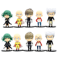 Miniatyrbillede 2 af 5: 5 stk. Anim One Punch Man Figur Saitama Actionfigur Samleobjekt Legetøjsgaver Pattern 2(5pcs) Multicolor