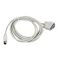 Miniatyrbild 2 av 4: DB 9-stifts till 8P Mini Din RS232 Nedladdningskabel Vit 3M för PLC DVP-serie - DCPCAB215