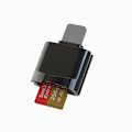 Pikkukuva 1 / 5: Type-C/Micro USB/Lightning mini-matkapuhelinkortinlukija, nopea TF-kortti OTG-kortinlukija Lighting Black