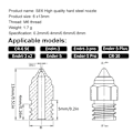 Miniatyrbillede 5 af 11: Hærdet stål 0,2 0,4 0,6 0,8 3D-printerdyse til Ender3 5Pro/ Ender3V2/CR6SE/CR10 Printdyser 2STK 0.2mm