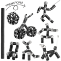 Miniatyrbillede 1 af 4: Magnetisk Fidget Pen, Magnet Fidgi Pen, Jiki Crush Metric Pen Crinkle, Crushmetric Switch Strato Pens, Multifunktionel Deformerbar Magnet Skrivelegetøj Pe Black