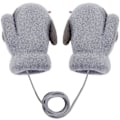 Miniatyrbilde 2 av 4: Baby Toddlers Varme Votter Magiske Stretch Votter Hansker på Snøring Gutter Jenter Strikkede Votter Tykk Fleece Fôr Nyfødte Votter Full Finger Votter