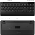 Pikkukuva 3 / 5: Langaton näppäimistö ja hiiri -setti Ergonomiset langattomat näppäimistö ja hiiri, puhelimen ja tabletin telineellä