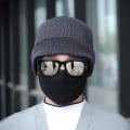 Miniatyrbillede 4 af 5: Strikkede manchet hue til varme og komfort dark grey