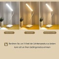 Miniatyrbilde 3 av 5: Vinterkampanje, skrivebordslampe LED leselampe trådløs oppladbar USB 2000mah batteri, berøringsdimming intensitet 3 farger, barnerom nattlampe