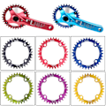 Miniatyrbild 5 av 5: 104bcd 32-42t Cykelkedjehjul Mtb Kedjehjul Smal Bred Oval Rund Tand Golden 36T