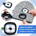 Pikkukuva 2 / 4: 2 kpl USB-ladattavaa valoa LED-pipohattuun, vaihdettava otsalamppuhattu DIY-hattuvalo miehille ja naisille