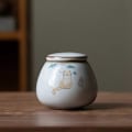 Miniatyrbilde 4 av 5: Urne for kjæledyraske, katteformet minne kremeringsurner - Håndlaget Ru-ovn dekorativ for begravelse katteurne hundeurne oppbevaring av kjæledyraske E E