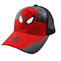 Miniatyrbild 1 av 8: SPIDER-MAN basebollkeps Justerbara fritidshattar för barn Black & Net