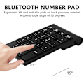 Miniatyrbillede 3 af 5: Bluetooth Nummertastatur, Trådløs Bluetooth 22 Multifunktion Numerisk Tastatur Udvidelser Til Bærbar/des