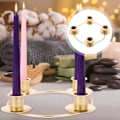 Miniatyrbild 4 av 5: Julkrans Ring Ljusstake Jul Metall Ljusstake Konisk Metall Ljusstake Stativ för Jul Advent Hem Bord Dekorationer