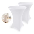 Miniatyrbild 3 av 5: Eleganta Antracit Stretchöverdrag Bar Bordsöverdrag för Bistrobord White 80   2 Set