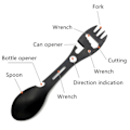 Miniatyrbilde 3 av 7: pcs Survival Spork Non-stick Surface Bestikk Piknik Gaffel Skje Bestikk Glatt Boks 5 pcs