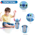 Miniatyrbild 3 av 7: Stitch pennfodral med \"See Through\"-fönster Dragkedja Smoothy pennfodral Sminkväska Hållbar Stitch pennfodral för skrivmaterial Organisatör Present