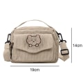 Miniatyrbillede 2 af 2: Crossbody taske sød pung crossbody taske fløjl pung sort white