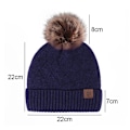 Miniatyrbillede 2 af 5: Hue til kvinder og mænd - Vinterhue til kvinder - Cuffed Beanies - Varm hue - Grå Tibetan