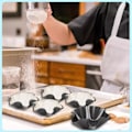 Miniatyrbillede 5 af 5: Petalformet Bageskål i Kulstofstål Non-stick Salatskål Til Tortillas, Kager 8 Petals