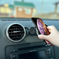 Pikkukuva 3 / 4: Magneettinen auton puhelinteline, yhteensopiva Audi A3 8P ja Audi S3 8P kanssa, sopii älypuhelimille ja GPS:lle, 360 astetta (musta)