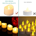 Miniatyrbilde 4 av 8: 12 stk LED-lys telys, flimrende flammefri lys, realistiske batteridrevne falske lys med varmt hvitt pærelys for juledekorasjon