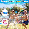 Miniatyrbilde 6 av 7: Magnetiske vannballonger, 6 stk gjenbrukbare vannballonger rask fylling selvforseglende, vannballbassengleker for hage strand sommer vannspill 6pcs