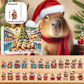Miniatyrbild 5 av 5: Capybara Adventskalender 2024, 2D Akryl Capibara Hänge E 1pcs