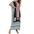 Miniatyrbillede 4 af 5: Etnisk Print Løs Kaftan Sommer Lang Nederdel-X71-