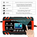 Miniatyrbillede 4 af 5: 8A 12V/24V intelligent bil- og motorcykelbatterilader, 3-trins batterilader og automatisk reparationsfunktion lastbil, AGM, Gel, våd, SLA