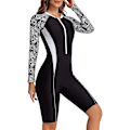 Miniatyrbillede 5 af 5: Dame One Piece Boyleg Sportsbadedragter Langærmet Badedragt UV-Beskyttelse Rash Guard Surfing Dykkerdragt Atletisk Badedragt_ll Farve 11-FQ5- Color 11 M