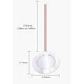Miniatyrbillede 3 af 5: Mini LED Indbygget Spotlight Boring 55mm Diameter 68mm Kompakt 3W DC12V Vandafvisende IP54 Badeværelse, Køkken, Møbler (Aluminium, Naturhvid