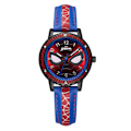 Miniatyrbilde 1 av 5: Spiderman lysende klokke vanntett analog klokke barn bursdagsgave Blue to red band