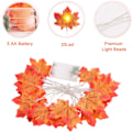 Miniatyrbillede 3 af 7: Ahornblad fe lys, 20LED efterårsguirlande efterårsblade-X71-