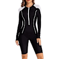 Miniatyrbillede 1 af 5: Dame One Piece Boyleg Sportsbadedragter Langærmet Badedragt UV-Beskyttelse Rash Guard Surfing Dykkerdragt Atletisk Badedragt_ll Farve 04-FQ5- Color 04 M